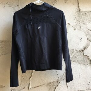 Gymshark Energy & Seamless Hoodie Black Size S